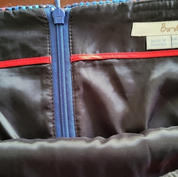 Boden Plaid Fringe Woven Mini Skirt Size 14 - Picture 6 of 9